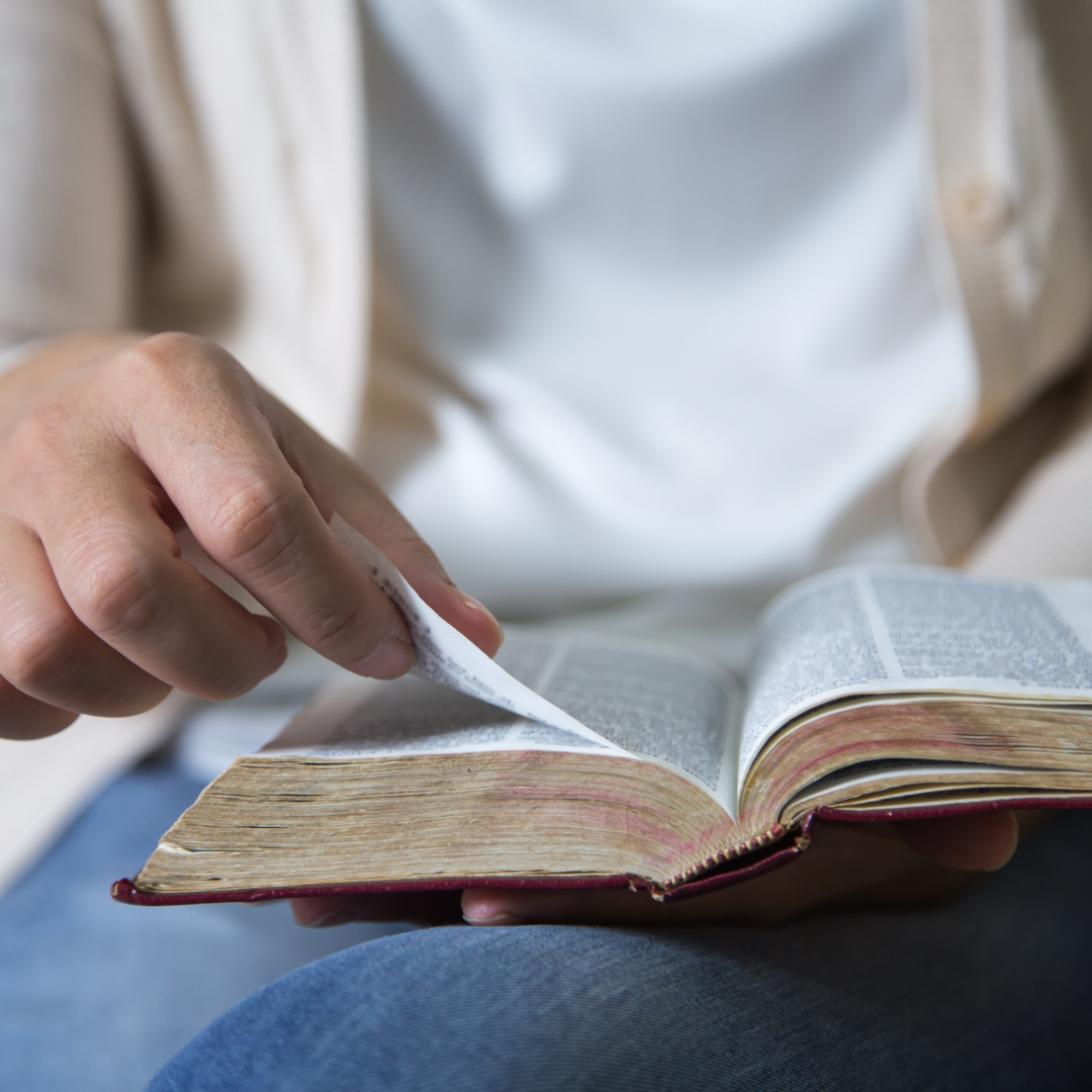 woman reading Bible