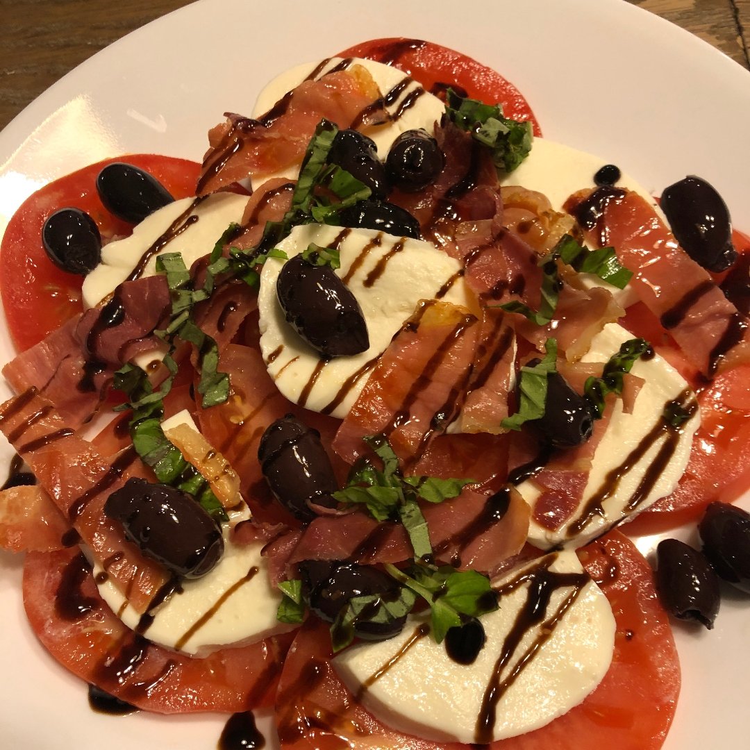 Caprese with prosciutto