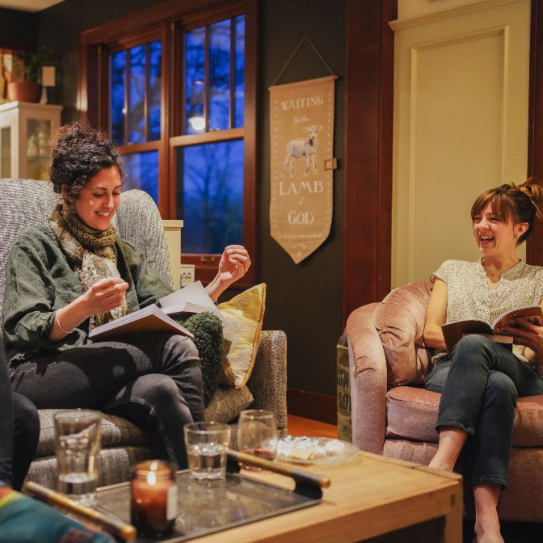 women at book club meeting