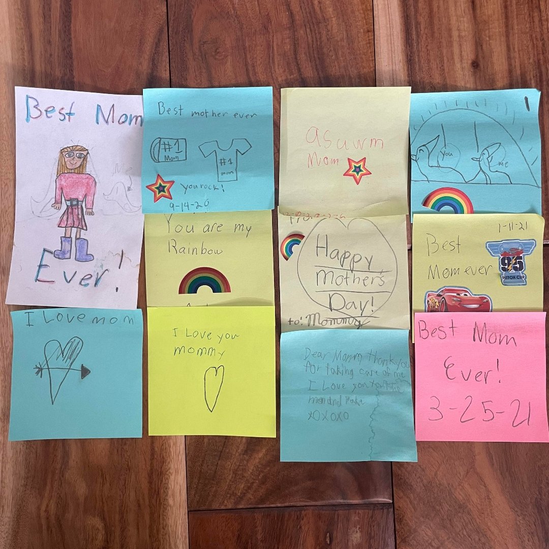 affirmative notes from kids to mom