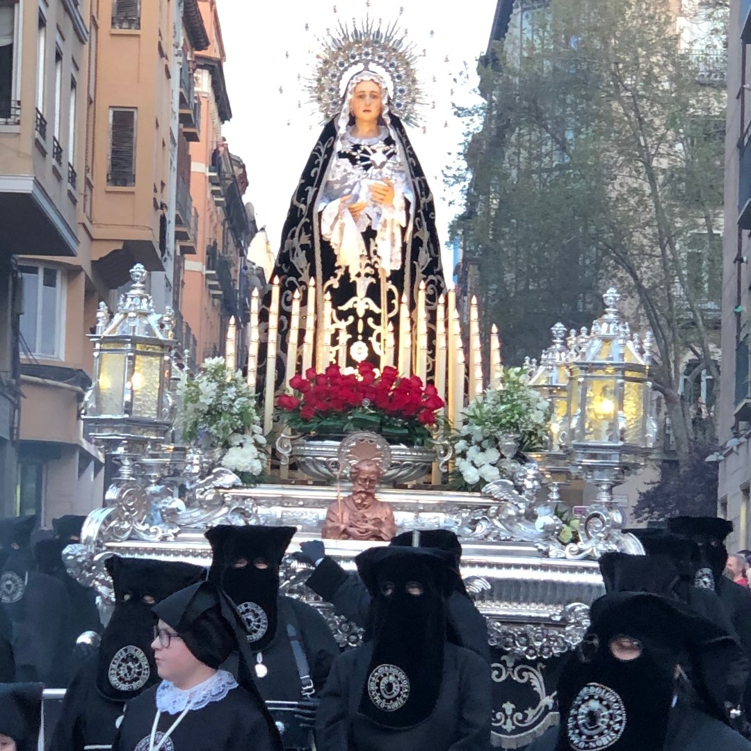 Statue of Our Lady during Semana Santa procession