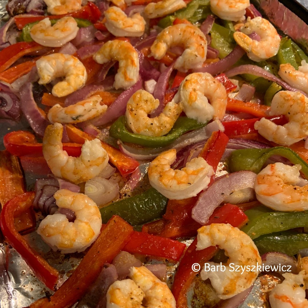 Baked Shrimp with Onions and Peppers 1