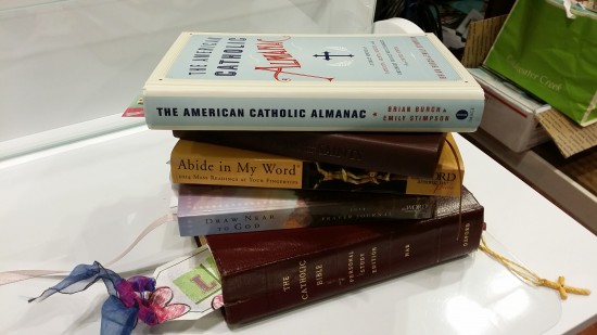 My morning prayer book stack as it looked today...