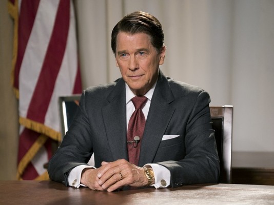 President Reagan goes on the air to promote his economic recovery program and asks the American people to contact their representatives to support the plan. Photograph by National Geographic Channels/ Hopper Stone, SMPSP - used with permission 