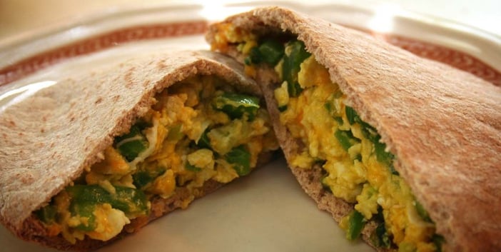 Photo by Shelly, "Veggie Egg Stuffed Pita" (2008) via Flickr, (CC BY-NC-ND 2.0)