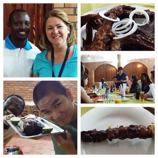 Dinner with the CRS Rwanda team