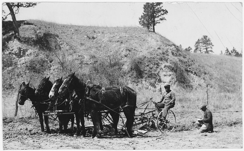 File:Plowing with a horse drawn plow - NARA - 285460.jpg