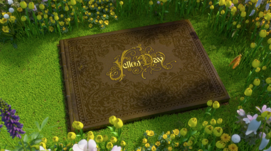 Animated Yellow Day Book Green Grass