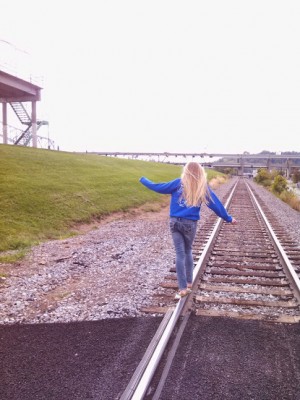 Anna on the tracks
