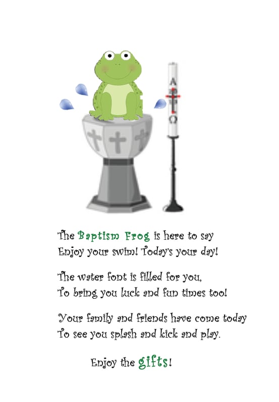 Baptism Frog Card