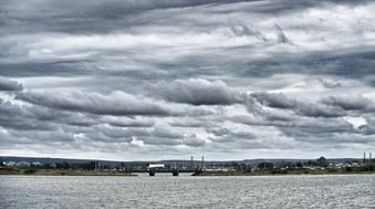 Big clouds and bridge