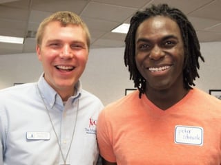 Bro. Brandon with Peter, University of Dayton student and Marianist Leadership Scholar