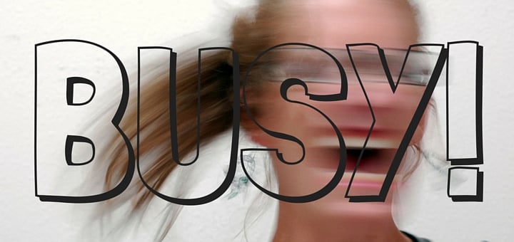 Busy blurred face w text