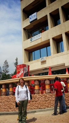 Lisa at CRS Headquarters in Kigali, Rwanda