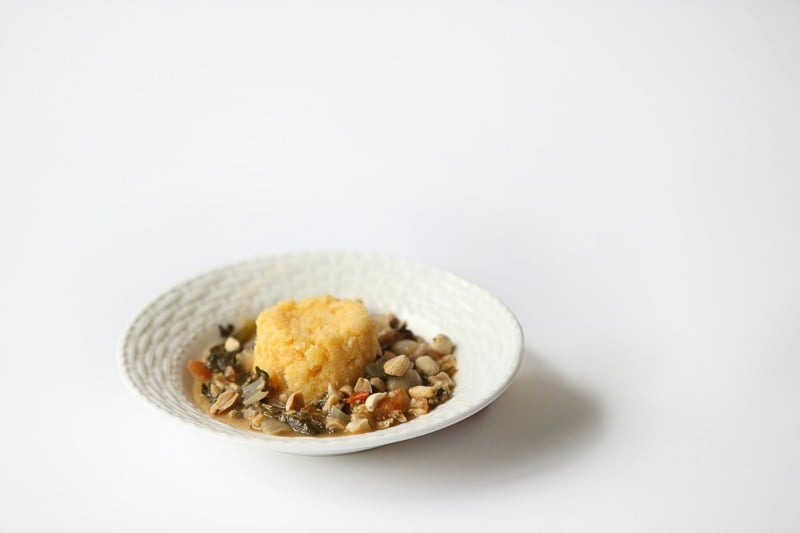 Meatless Friday: Zambian Ifisashi (Peanut Stew) CRS Rice Bowl