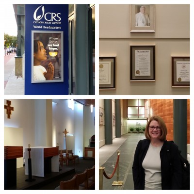 Lisa visiting Catholic Relief Services headquarters in Baltimore.