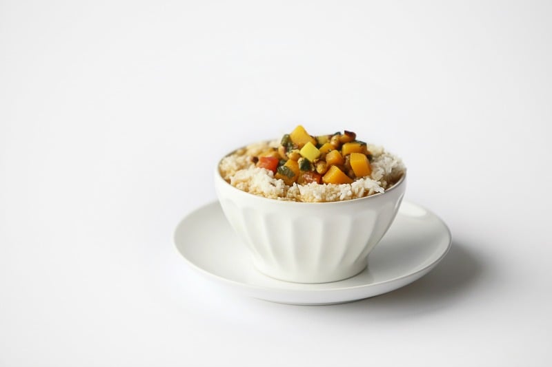 Meatless Friday: Indian Dalma with Spinach (CRS Rice Bowl)