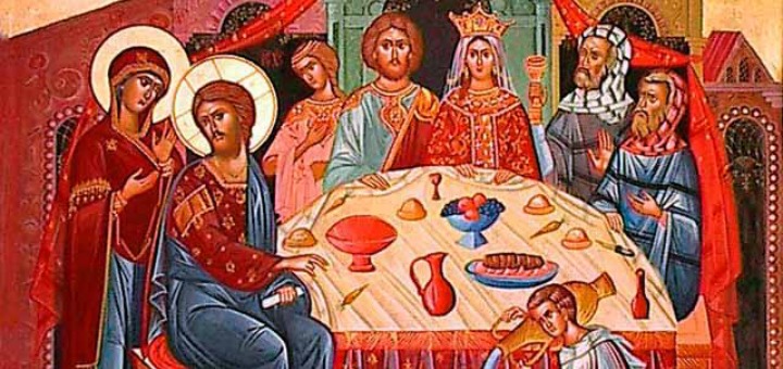 Igor Stoyanov's Icon of the Wedding Feast of Cana at Galilee, Wikimedia Commons