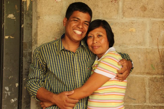 Carlos and Ena share a tender moment at home.