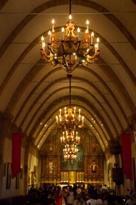 The unique arched stone ceiling