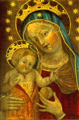Maria und das Jesuskind mit Frucht by St. Catherine of Bologna