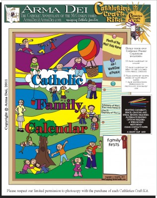 Catholic family calendar