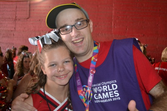 Daniel and Joelle Packard of Maryland who was part of Cheer for LA2015. Photo by Daniel Smrokowski/Special Chronicles.