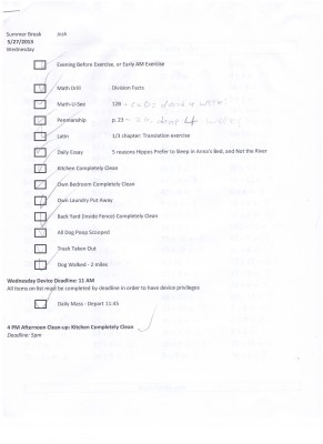 Summer Sanity: Give the Kids a Checklist