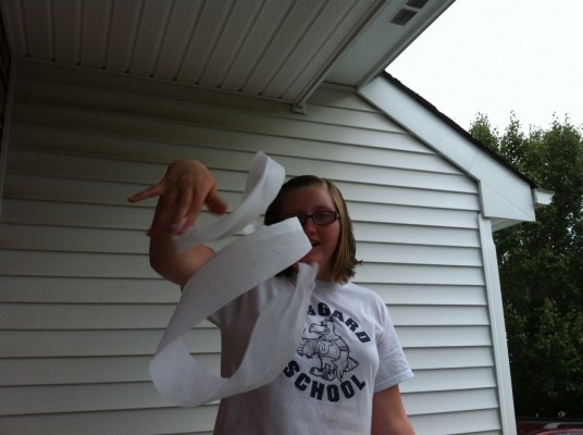 Danielle loves to swirl paper