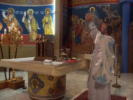 "Those blue garments looks so good on him...this incense smells great...but what the heck is this  'Holy Spirit' he keeps referring to?...Ooo, bells!'