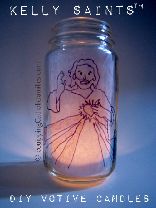 Divine Mercy Baby Jar Votive