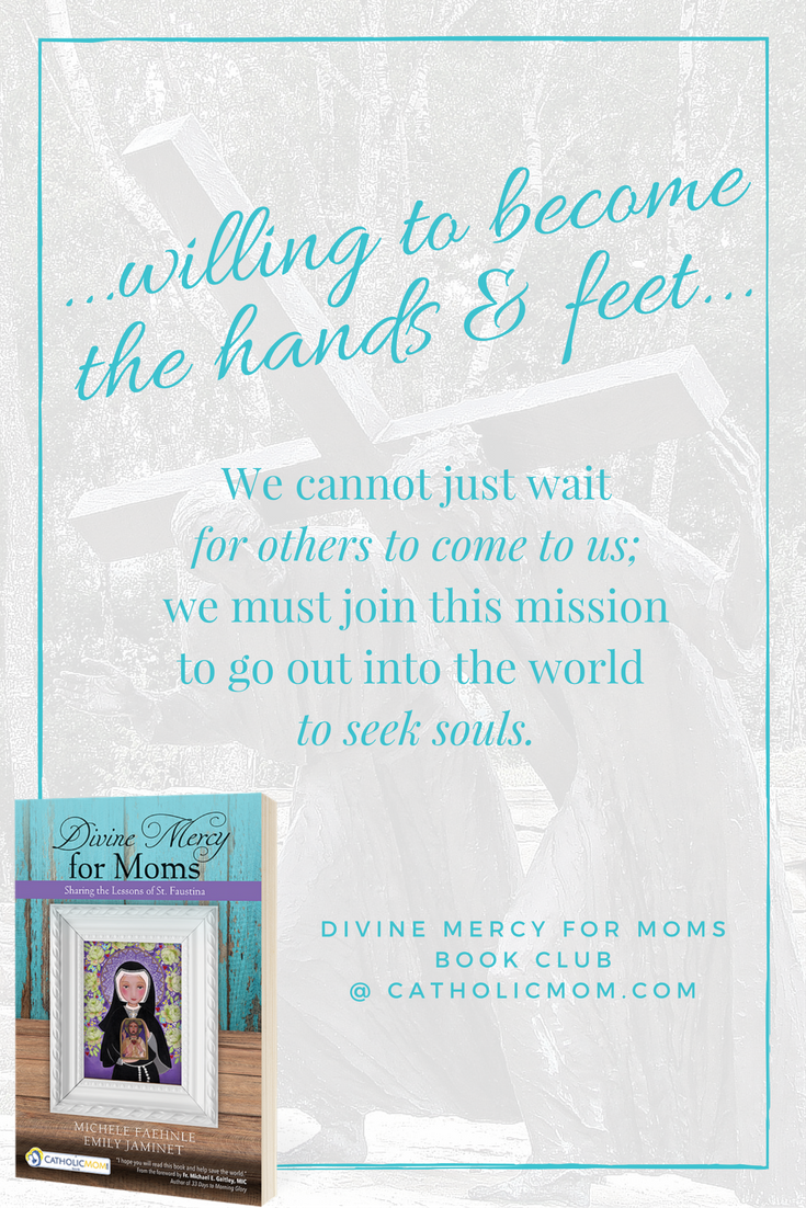 We cannot just wait for others to come to us; we must join this mission to go out into the world to seek souls. - Divine Mercy for Moms Book Club at CatholicMom.com