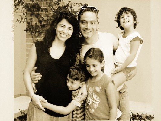Elisa Lardani Marchi with her family. Photo courtesy of the author.