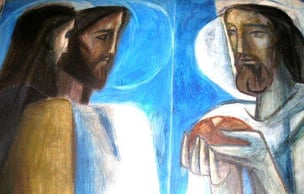 Disciples at Emmaus, painting in the Redemptorist Center, Arizona.