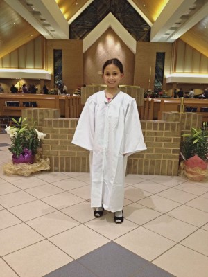 First Sacrament Books - daughter at Easter Vigil