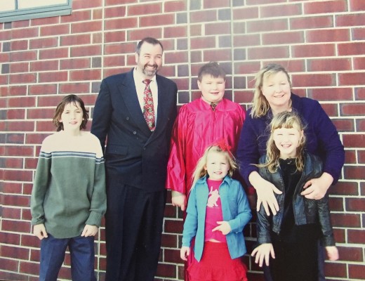 Our family on our son Brendan's Confirmation day