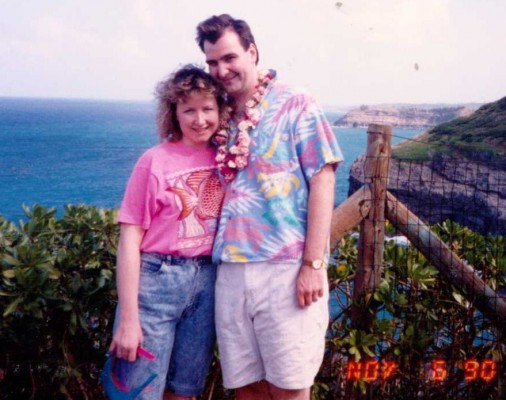 On our honeymoon in Hawaii