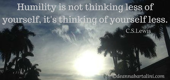 Humility is not thinking less of yourself