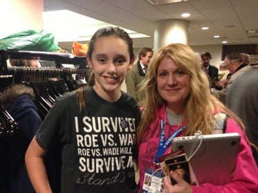 Zoe and Christina at the March for Life 2013