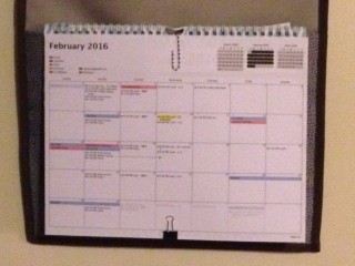 The good: the master calendar that allegedly has everyone's "stuff" on it. I reprint and repost it when the handwritten additions become too plentiful.