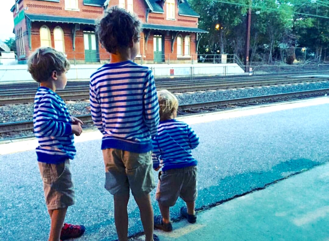 Photo Credit: @jamesgraysonhicks; used with permission. My little grandsons waiting for the train to see Pope Francis.