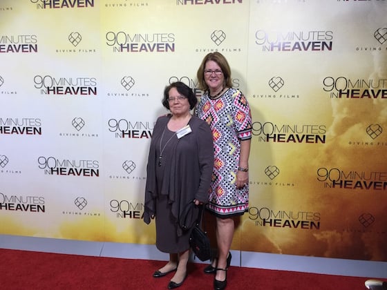 Lisa Hendey with friend and Patheos Catholic Channel blogger Kathy Schiffer