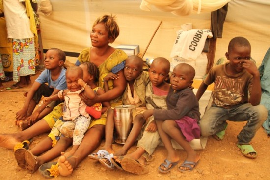 Nathalie Balakadja and her seven children have lived in a displacement camp in Bangui for more than four months. With ongoing violence in CAR, they’re still too afraid to return to their homes.  