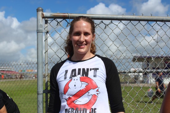 Laura Buller on Tough Mudder day.
