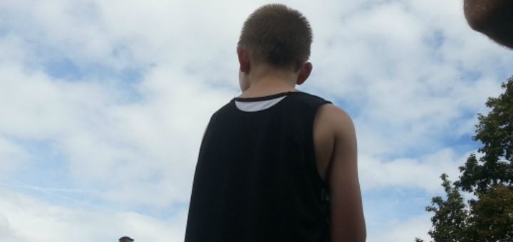 My son at a cross country meet