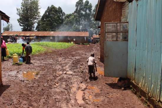 A view of muddy paths in Kangemi shows the poor infrastructure, which is one of the challenges residents face.