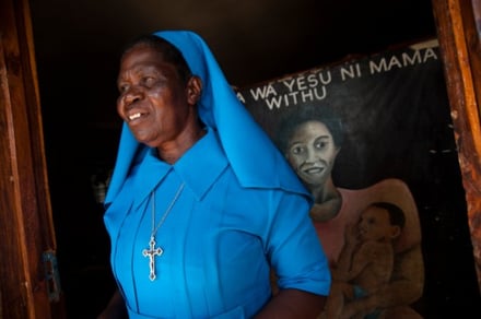 Sister Beatrice Chipeta helped villagers organize to care for a growing number of orphans who had little guidance, often no food, and no place to turn for help. Photo by Karen Kasmauski for CRS