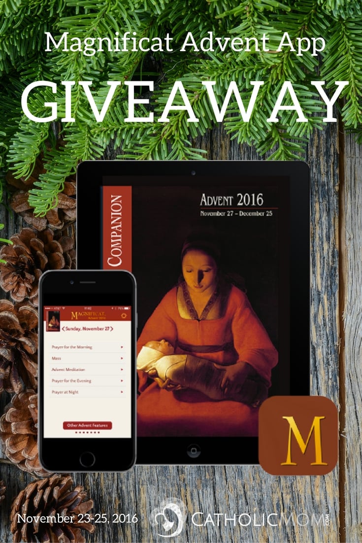 Does your Advent need something special? Enter to win one of the 2016 Advent Companion apps we have from Magnificat!