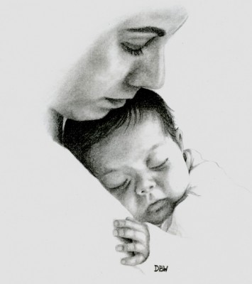 MomCuddlingBaby Respect Life Sunday