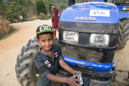 And for some of the hardest-to-reach regions, supplies have come in via tractors. Jennifer Hardy/CRS